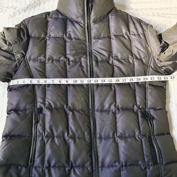 VTG 2000s Y2K Liz Claiborne Down Puffer Jacket Size L Brown Purple Shimmer - Picture 7 of 16